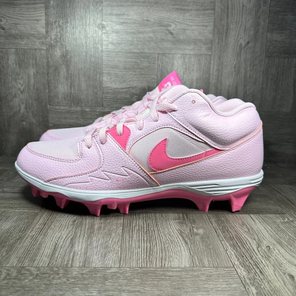 Jordan Stadium 90 Men's 13 Football Cleats Pink Leather Athletic NEW HQ0210-600